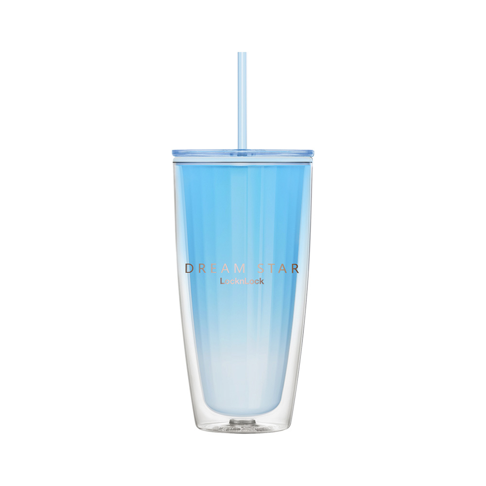 Ly Nhựa 2 Lớp LocknLock Kèm Ống Hút Dream Star Double Wall Cold Cup 750ml - 2 Màu (Xanh Dương, Tím) - HAP522BLU, HAP522VOL, , large image number 4